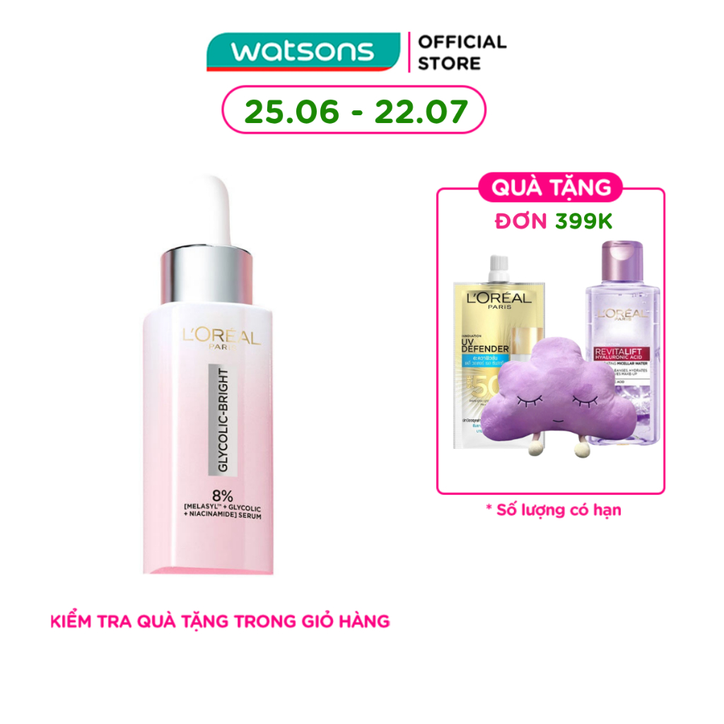 Tinh Chất L'Oreal Paris Dưỡng Sáng Da Glycolic-Bright Anti-Dark Spot Brightening Serum 30ml