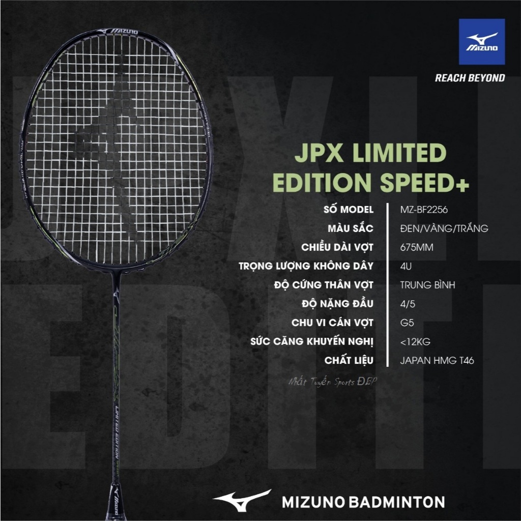 Vợt cầu lông Mizuno JPX LIMITED EDITION SPEED +  (chính hãng);   Nhất Tuyến Sports ĐBP