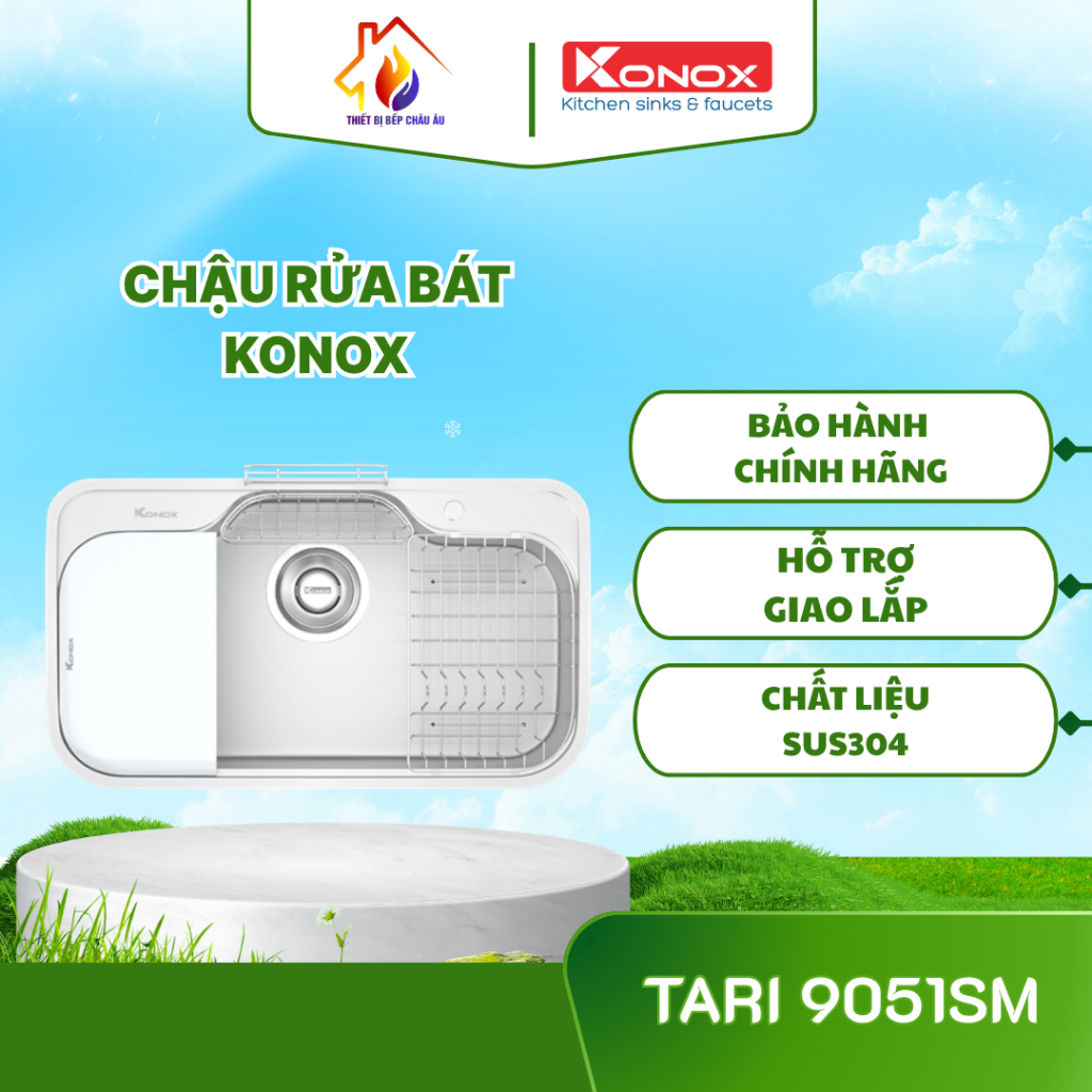 Chậu rửa bát Konox Tari 9051SM Thuộc dòng Tari Series phong cách Nhật