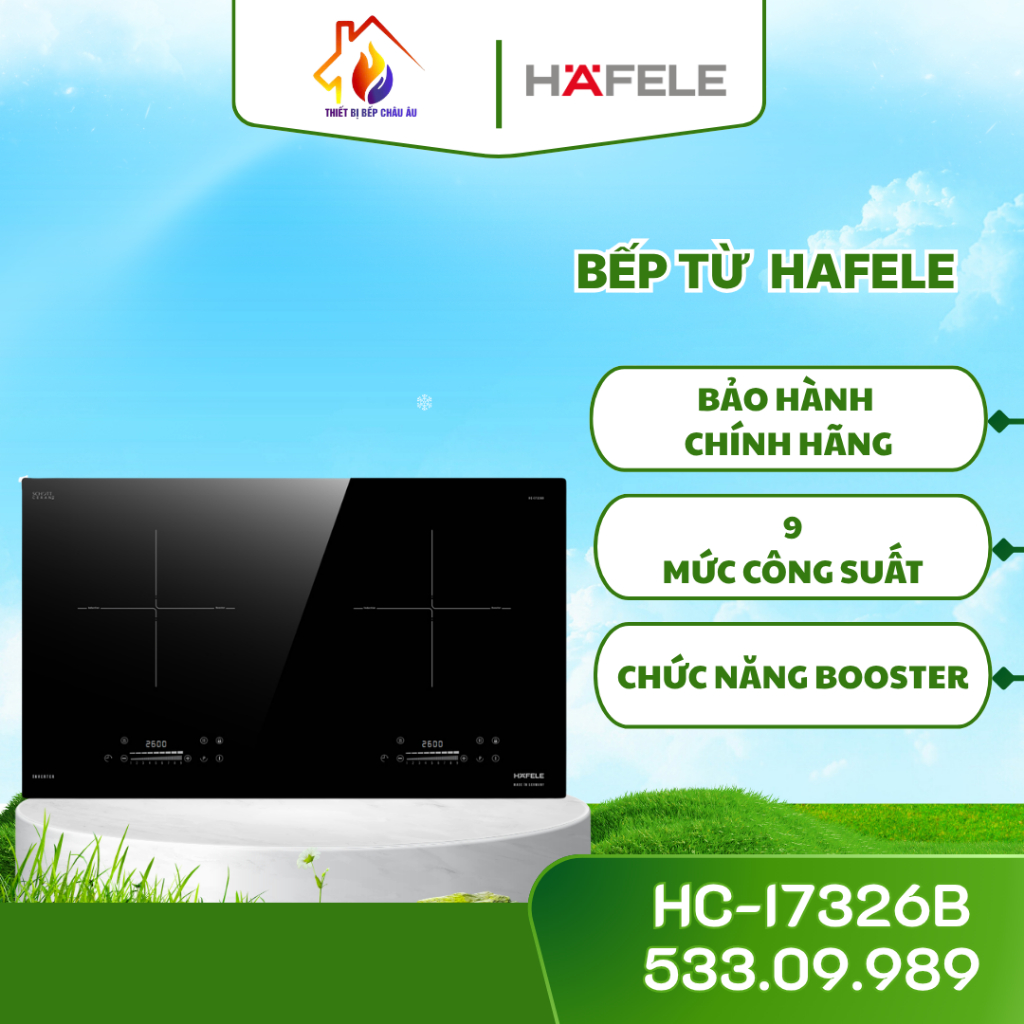 Bếp từ đôi Hafele HC‑I7326B 533.09.989 – thiết kế âm bàn sang trọng, hiện đại