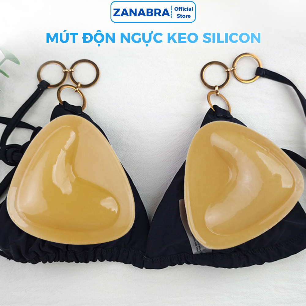 Mút Độn Ngực 2 Mặt Keo Hình Tam Giác - Áo Dán Ngực Silicon Tạo Khe Vòng 1 ZANABRA D3008