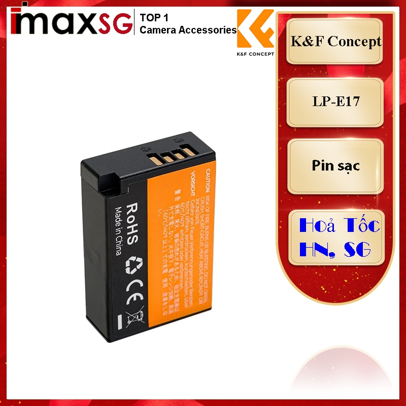 1 PIN MÁY ẢNH K&F CONCEPT LP-E17 1250MAH