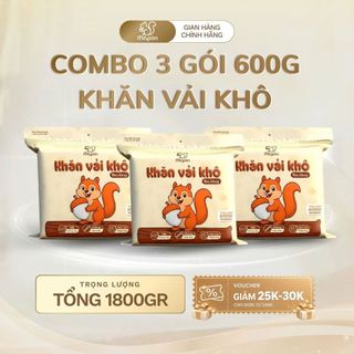 [KHĂN VẢI KHÔ MAPPIN][COMBO 3 GÓI 600G] 3 Khăn Vải Khô Đa Năng Mapiin 600G Mềm Mại An Toàn Với Mọi Làn Da Chất Liệu Mềm