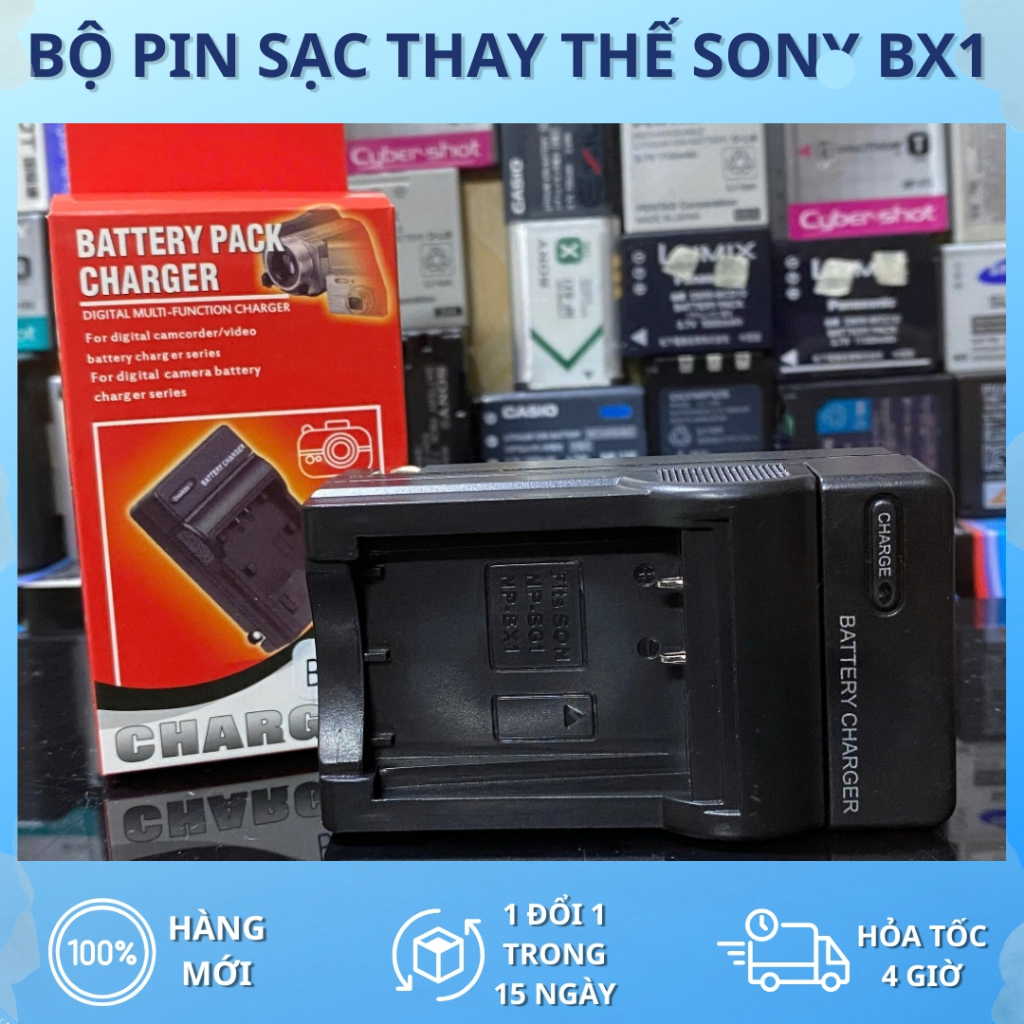 Bộ Pin, Sạc Thay Thế Sony BX1 Dùng Cho Cyber-Shot HX90V, HX99, WX500, HX400V, ZV-1, ZV-1 II