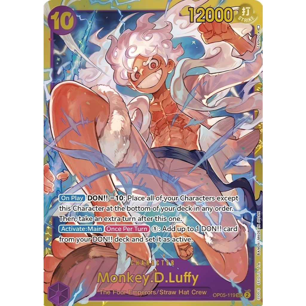 [Có sẵn - Hỏa tốc] Thẻ bài One Piece chính hãng: Luffy gear 5 (luffy nika) (thẻ OP05-119) (thẻ luffy