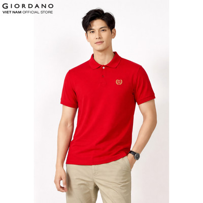 GIORDANO Áo Thun Nam Có Cổ Thêu Logo  Icing Liquid Touch Polo 01016282-39