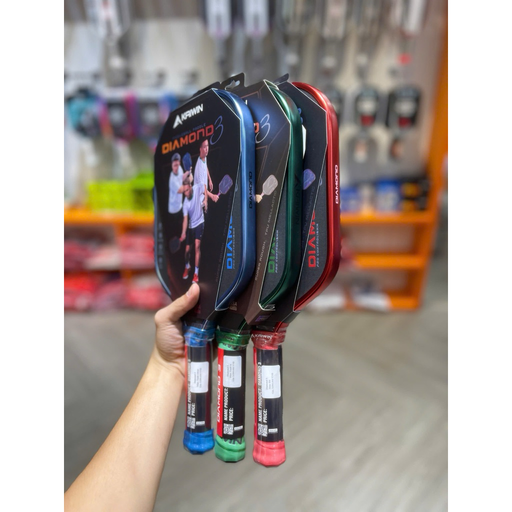 [KAIWIN] VỢT PICKLEBALL KAIWIN DIAMOND GEN 3 CHÍNH HÃNG (TẶNG KÈM CUỐN CÁN DÁN VIỀN)