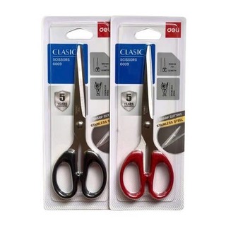 Kéo Văn Phòng Deli 6009 180mm Lưỡi Thép Sắc Bén Chính Hãng