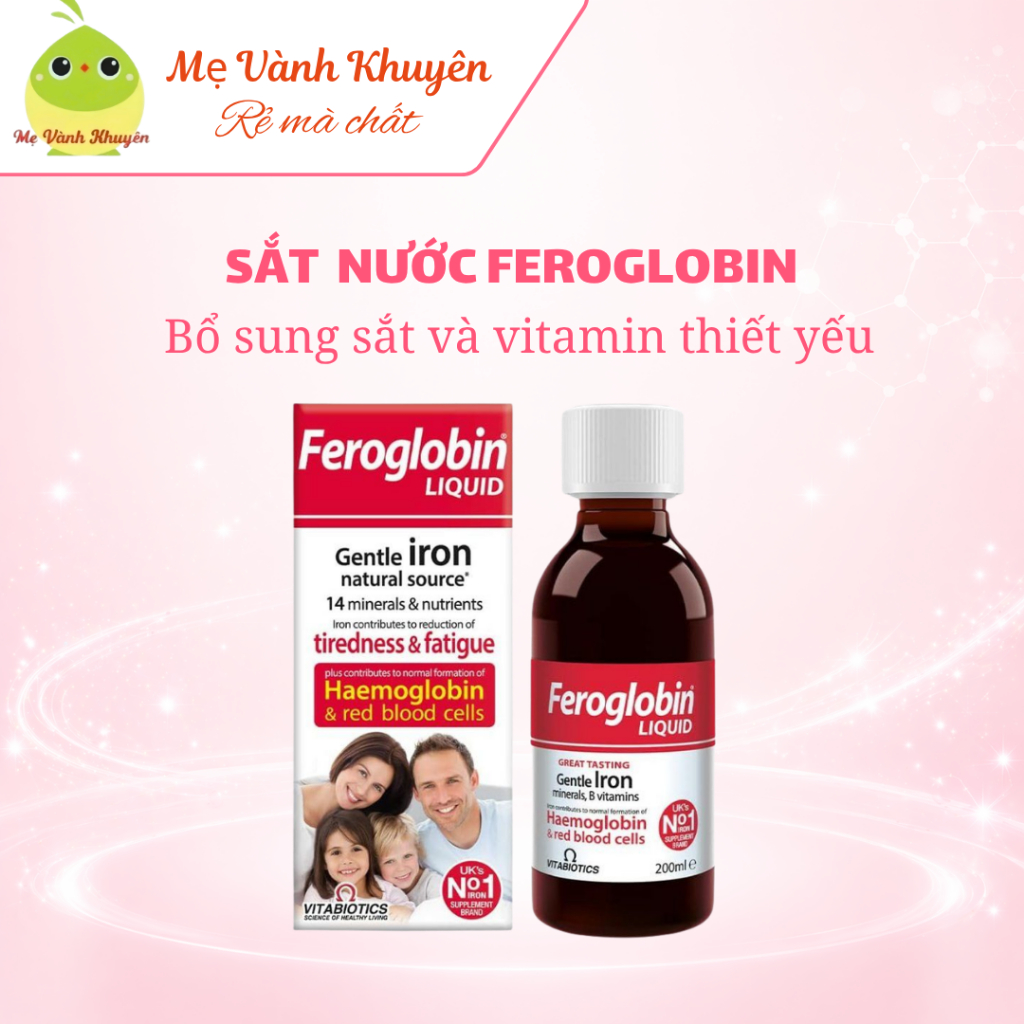 Sắt nước Feroglobin Liquid, UK (200ml)