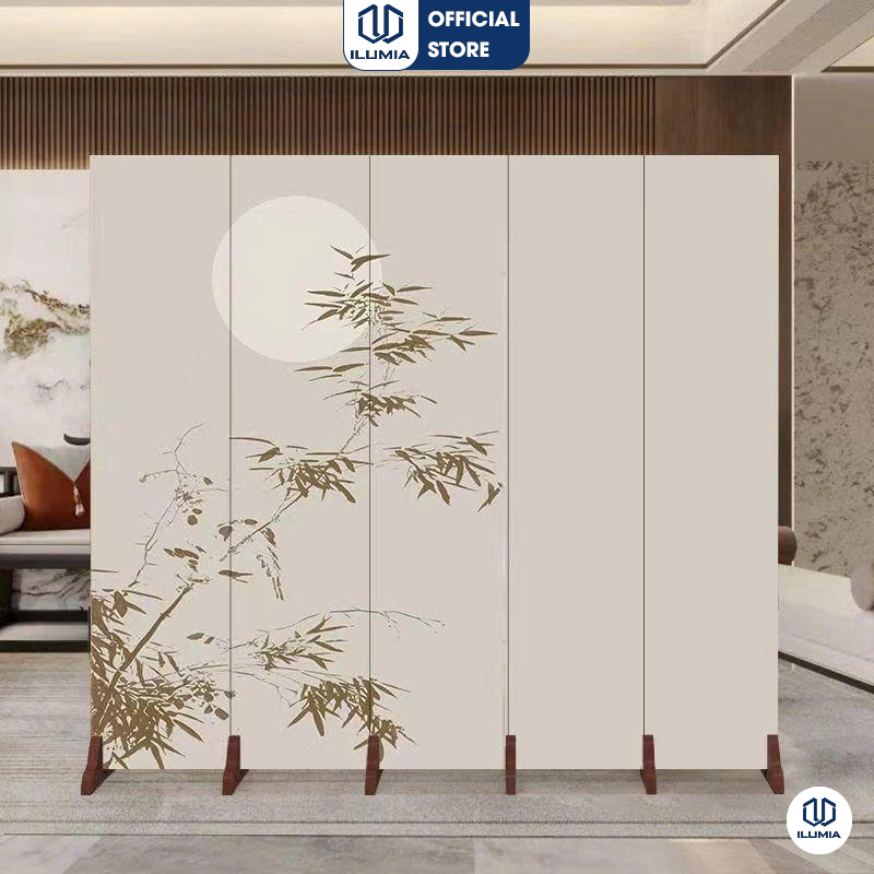 Bình phong in Canvas họa tiết đa dạng sang trọng tặng kèm chân thương hiệu ILUMIA - GP392