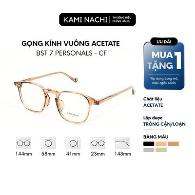 Gọng kính Acetate dáng vuông, có tròng chống Ánh Sáng Xanh KAMI NACHI phong cách hiện đại CF