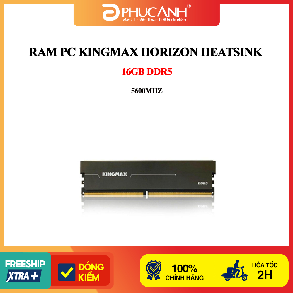Bộ nhớ trong Kingmax HORIZON Heatsink 16GB DDR5 5600Mhz