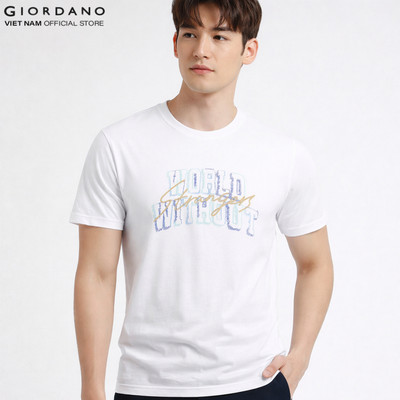 GIORDANO Áo Thun Nam Ngắn Tay In Hình WWS Print Tee 01096309-01