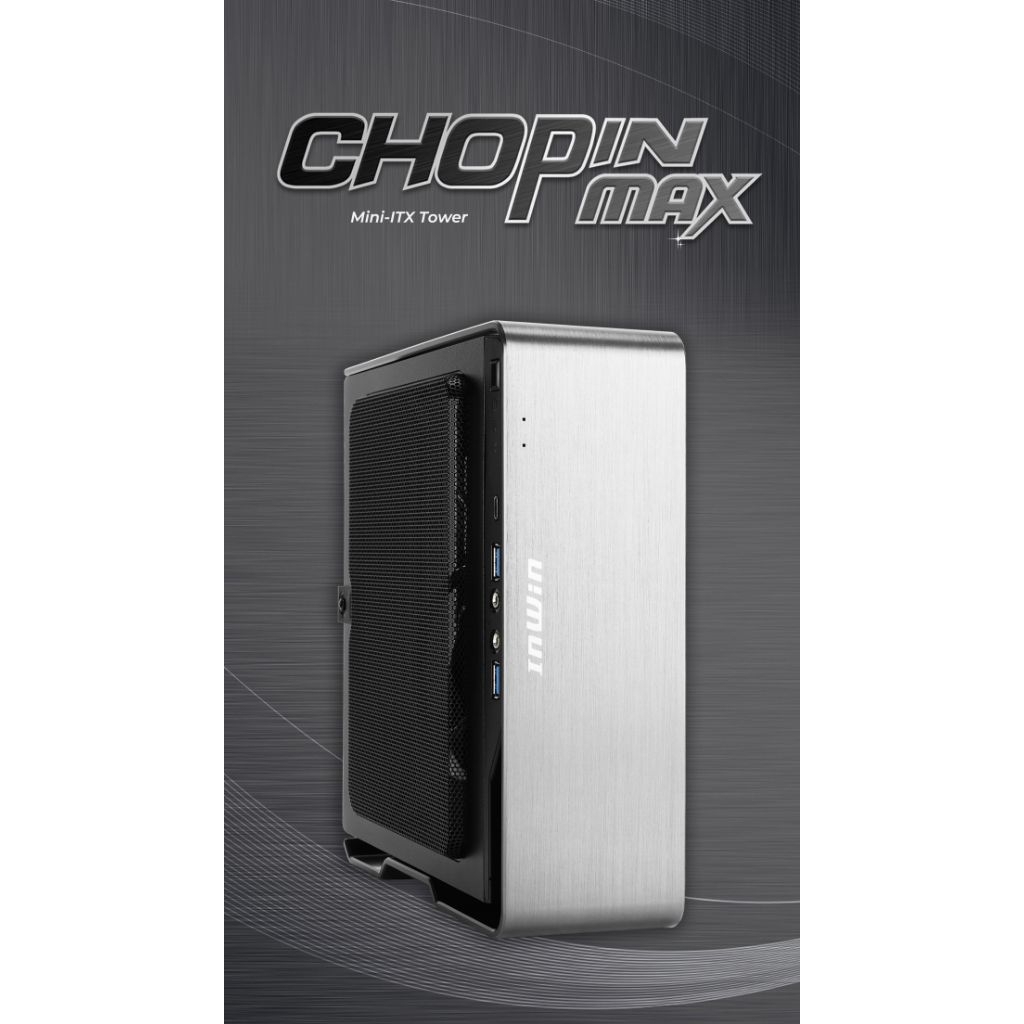 Vỏ case máy tính tiny itx InWin Chopin Max IW-CS-CHOPINMAXSIL-PS200W có sẵn nguồn 200w Gold