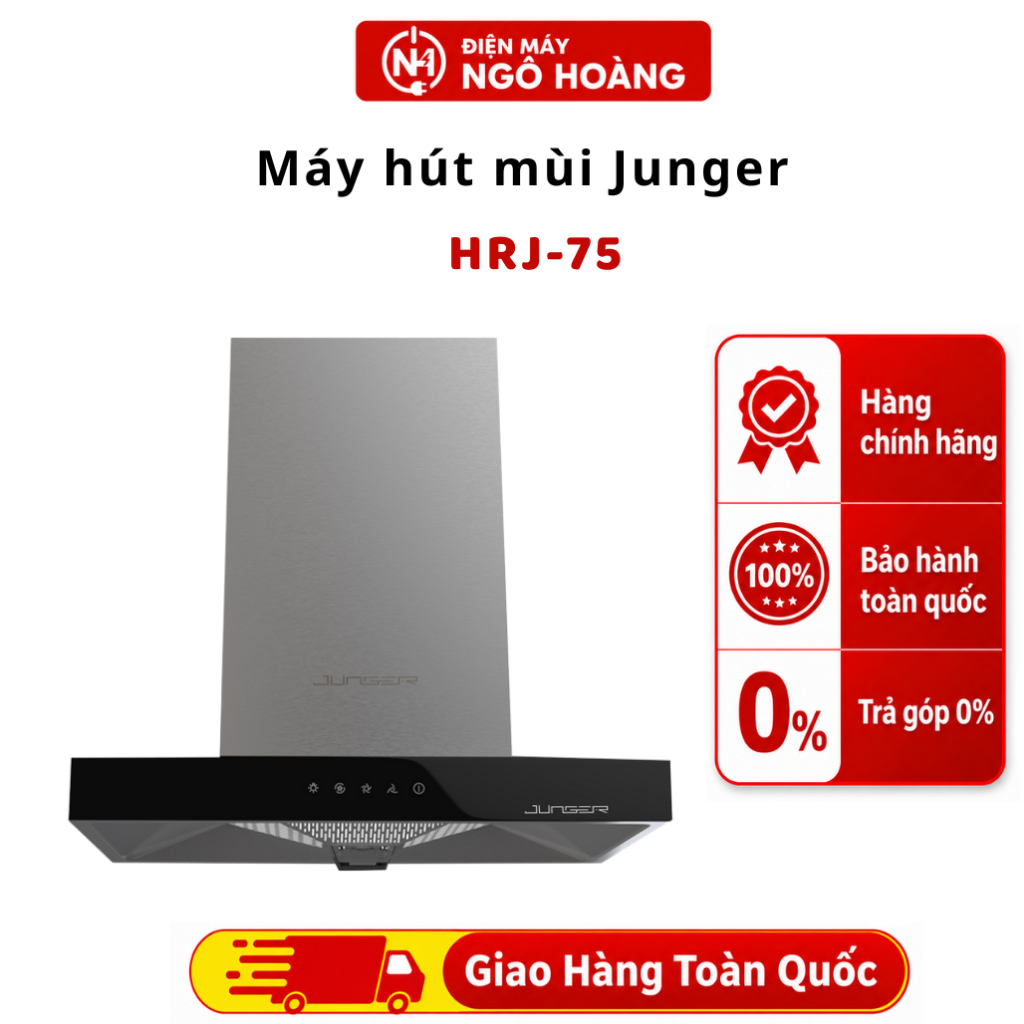HRJ-75 - Máy Hút Mùi Junger HRJ-75, máy khử mùi bếp, hút khói khử mùi - Chính Hãng Điện Máy Ngô Hoàn