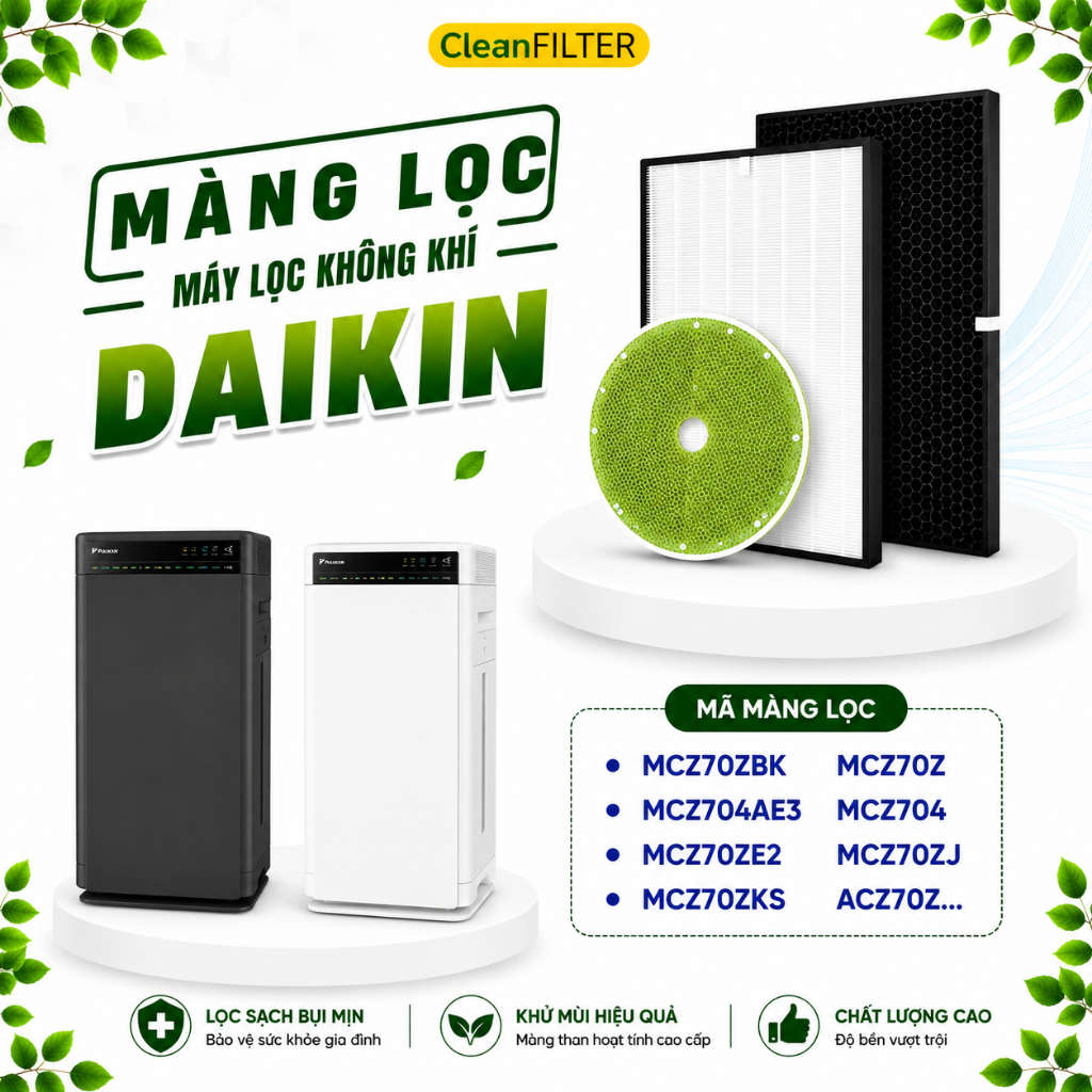 Màng Lọc Không Khí Daikin: KAFP092A4 ACZ70W, MCZ70W, MCZ70Z, MCZ70WKS, MCZ704A, MCZ70Y,...
