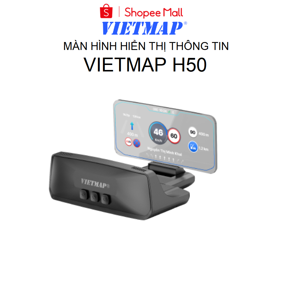 HUD VIETMAP H50 / H1AS / H1N Màn Hình Hiển Thị Thông Minh Tích hợp Vietmap Live 2 NĂM - Hàng chính h