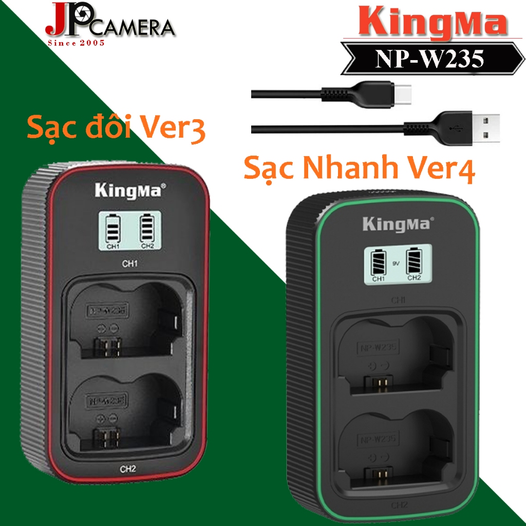 Sạc Kingma NP-W235 Ver 3/ Ver 4