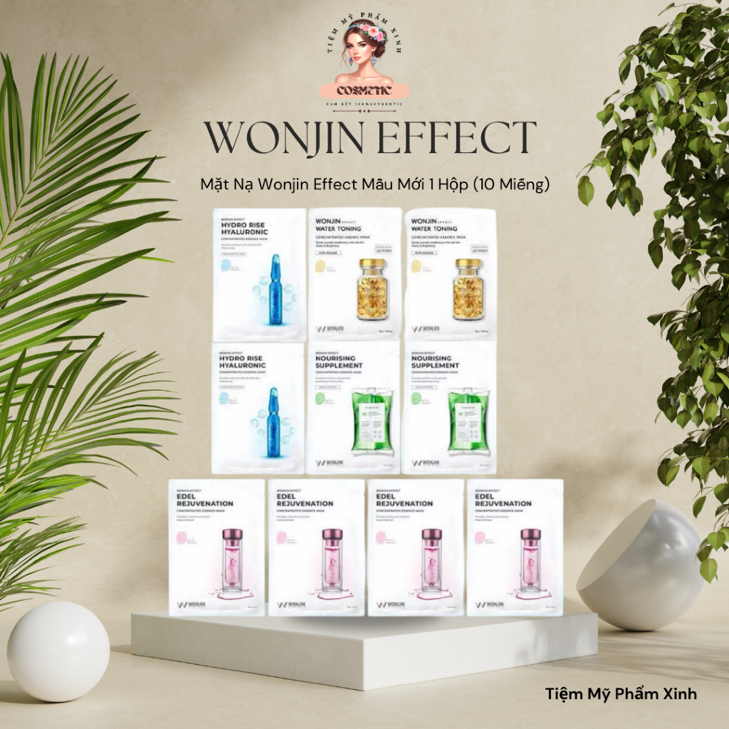 Mặt Nạ Wonjin Effect Hộp 10 Miếng Mặt Nạ Wonjin Cấp Ẩm Phục Hồi Và Làm Sáng Da TIỆM MỸ PHẨM XINH