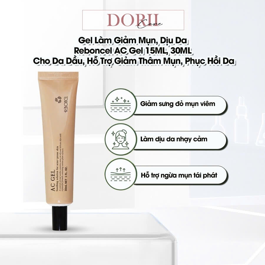 Gel làm giảm mụn, dịu da Reboncel AC Gel 15ml