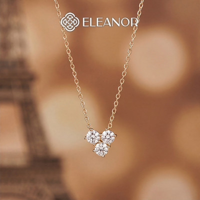 Dây chuyền nữ titan Eleanor Accessories đính đá sang trọng phụ kiện trang sức vòng cổ 12228