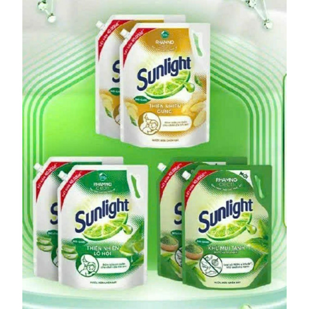 Combo 2 Túi Nước Rửa Chén Sunlight Túi 3.3kg