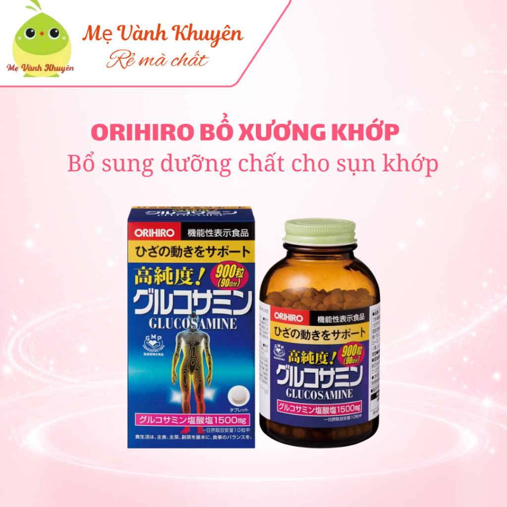 Viên hỗ trợ sụn khớp Orihiro cho người trên 18 tuổi Glucosamine, Nhật Bản (900v/950v)