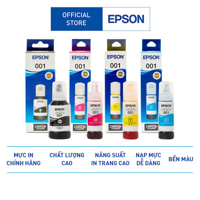 Mực In Cao Cấp Epson 001 Dùng Cho Máy L4150/L4160/L6160/L6170/L6190/L4260/L4266/L6260/L6270/L6290/L14150