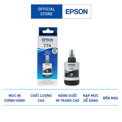 Mực In Epson T774 Black Ink Bottle Màu In Bền Bỉ