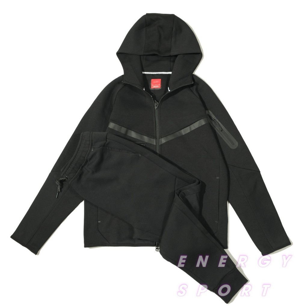 Bộ Quần Áo Thể Thao Cao Cấp Hoodie Ntech Fleece Đen