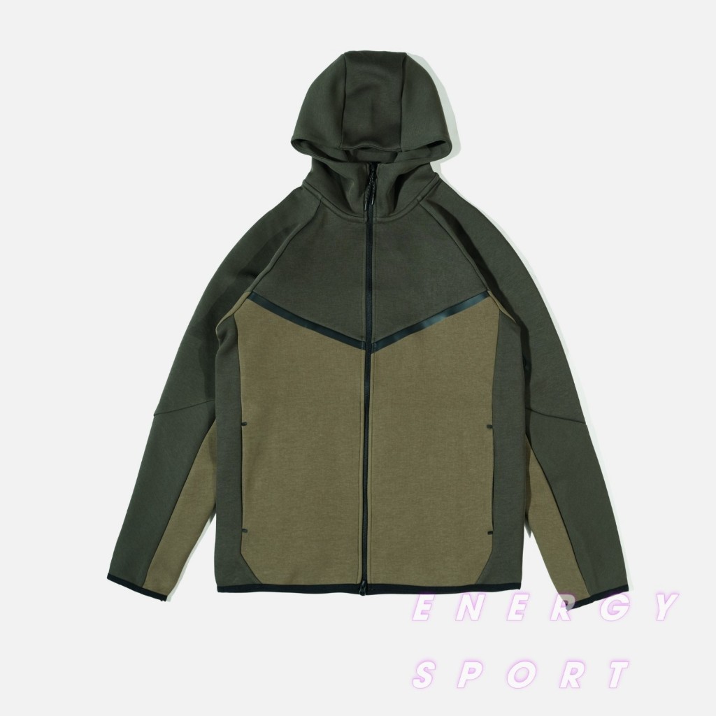 Bộ Quần Áo Thể Thao Cao Cấp Hoodie Ntech Fleece Rêu