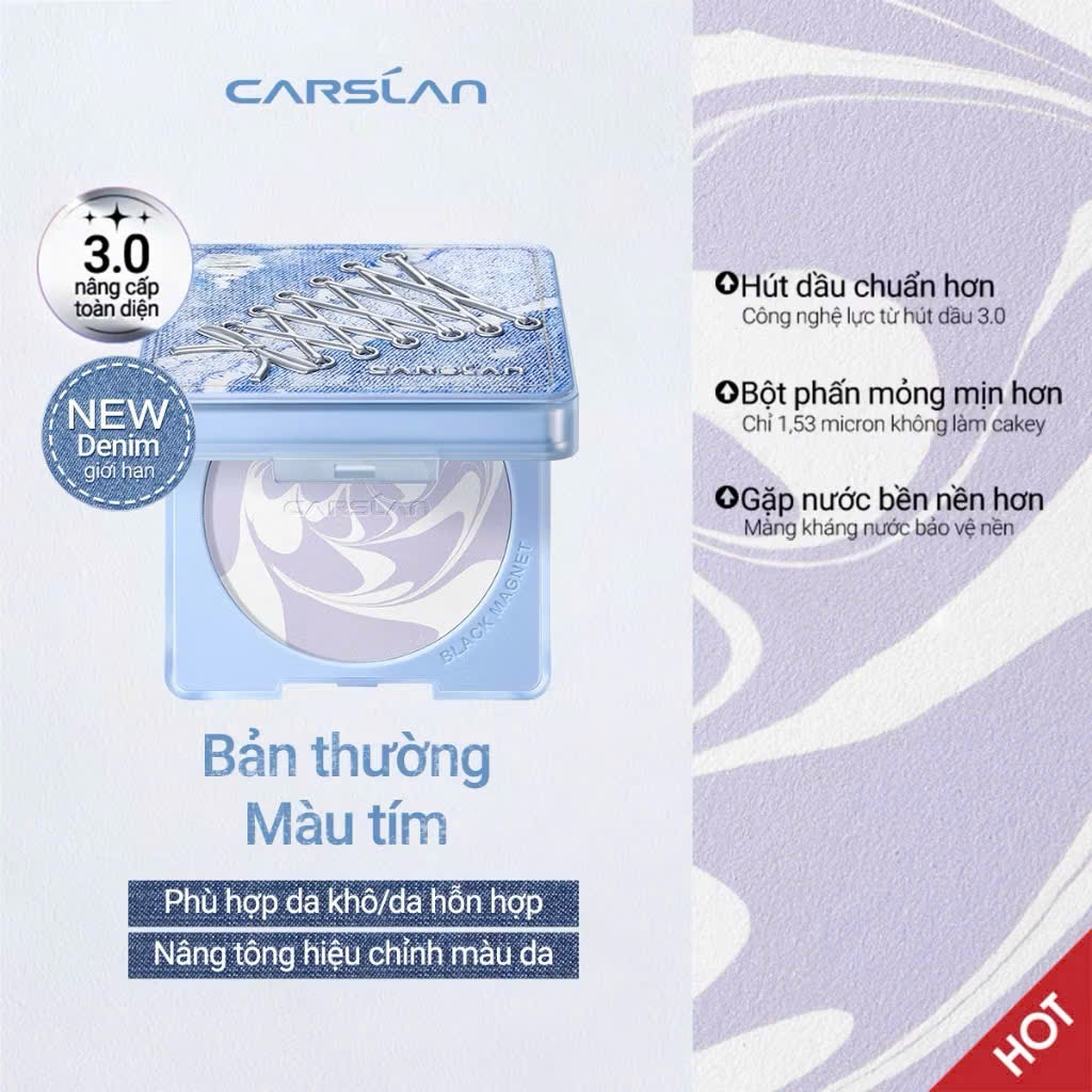 Kem nền và phấn phủ Carslan Black Magnet phiên bản limited KIỀM DẦU 24h