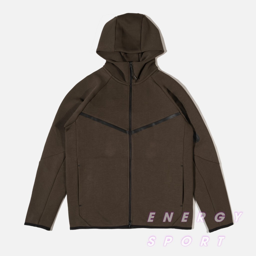 Bộ Quần Áo Thể Thao Cao Cấp Hoodie Ntech Fleece Nâu Cafe