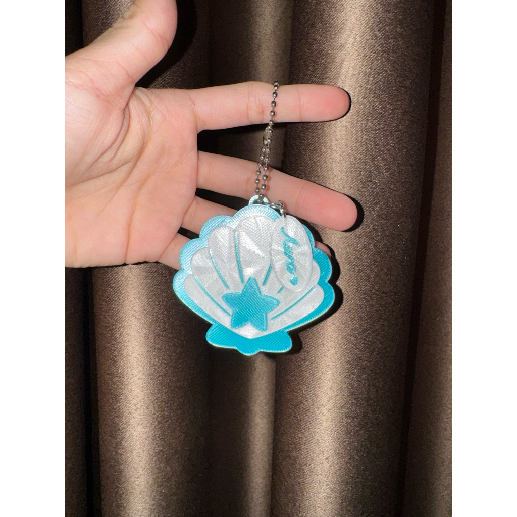 Móc Khóa Mở Lon Vỏ Sò Tặng Kèm Name Tag Mini | Name Tag được khắc tên theo yêu cầu