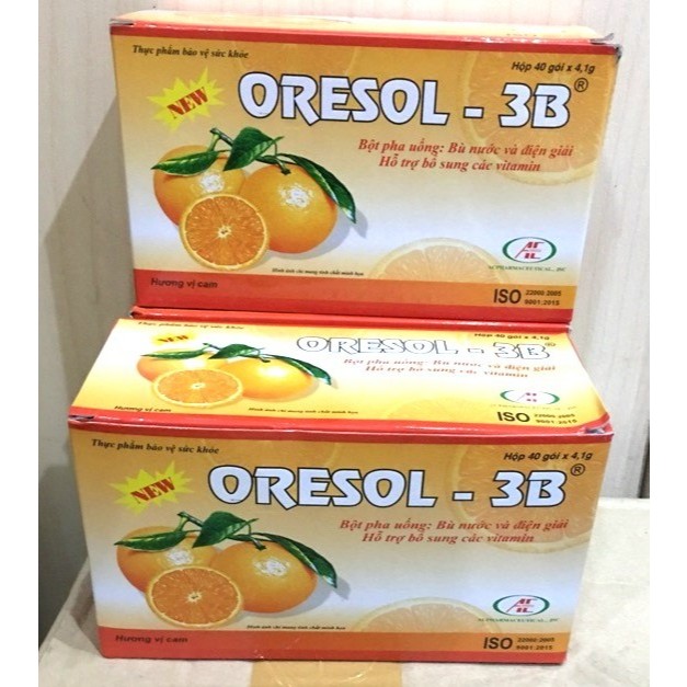 ORESOLAC 3B Bột pha uống ORESOL 3B gói Bột pha uống ORESOL 3B Bù Nước Và Chất Điện Giải goi pha