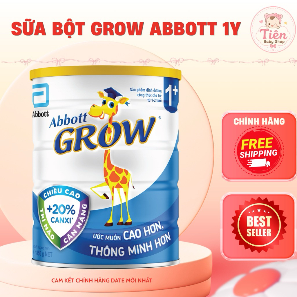 Sữa Abbott Grow 1+| Hỗ Trợ Phát Triển Chiều Cao, Canxi & DHA | Chính Hãng Abbott