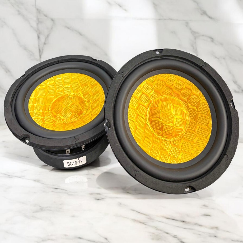 CỦ LOA BASS RỜI 16CM COIL 38 TỪ 120 ( GIÁ 1 CÁI) GÂN CAO SU MÀN VÀNG NHẬP KHẨU TỪ INDONESIA