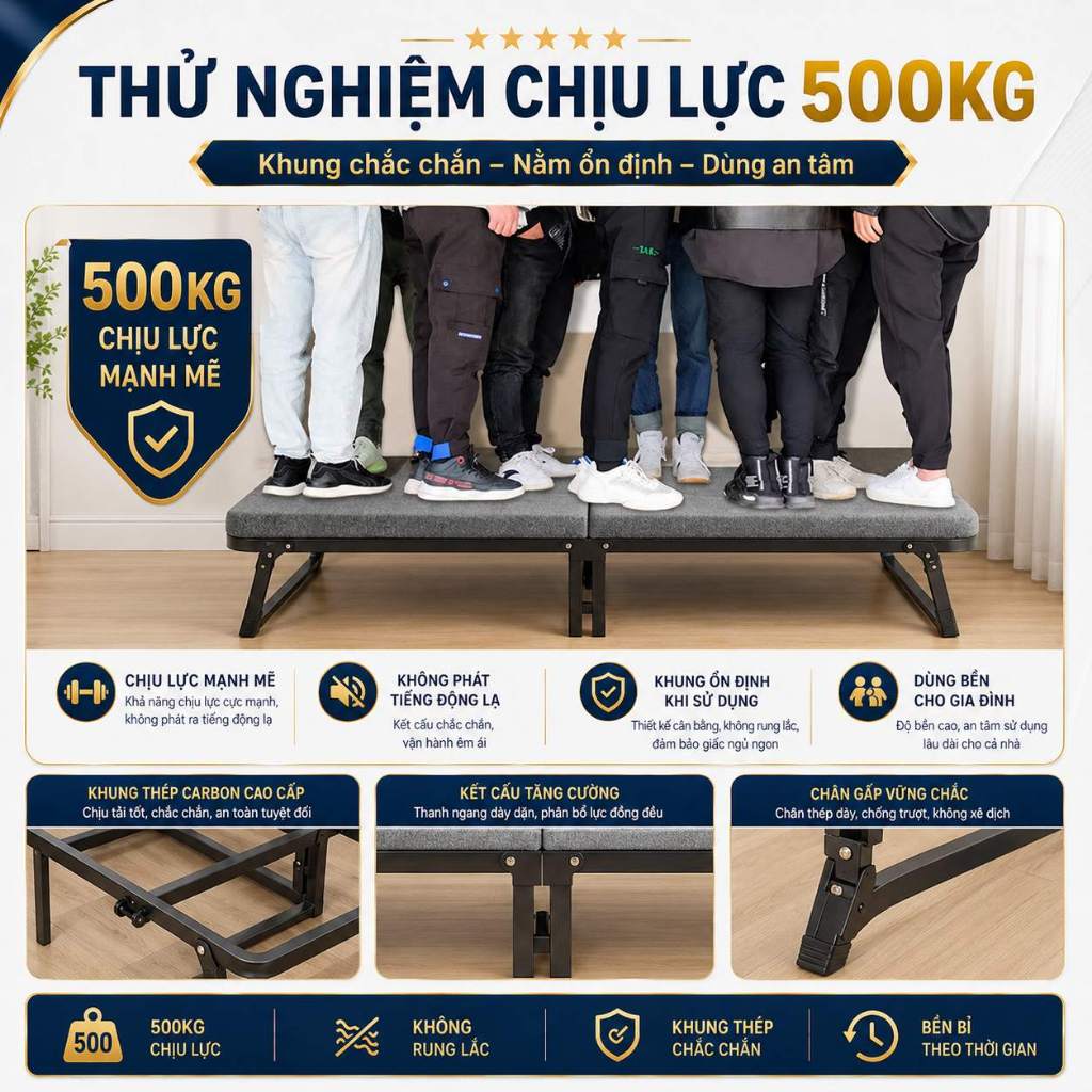 HEINO Giường gấp gọn văn phòng thông minh Có Bánh Xe Khung Thép lợi cho dân văn phòng ngủ trưa | BigBuy360 - bigbuy360.vn