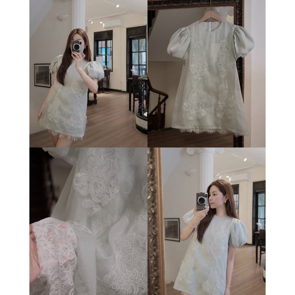 𝐯𝐲𝐥𝐚𝐦𝐬𝐭𝐨𝐫𝐞| ĐẦM TAY PHỒNG LAYER REN DÁNG BABYBOLL