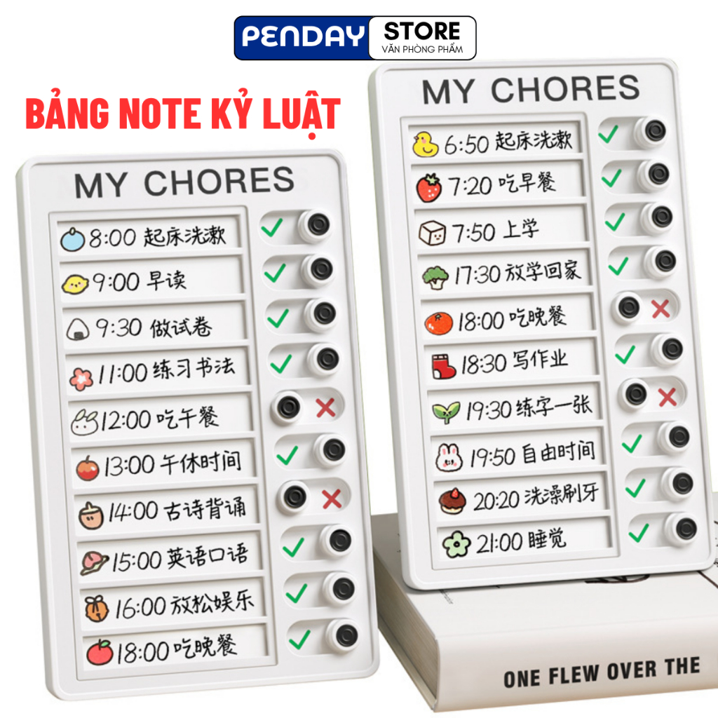 Bảng Note Nhựa Ghi Nhớ màu trắng , bảng nhựa ghi chú Checklist khoa học Văn Phòng Phẩm - MIYABI STOR
