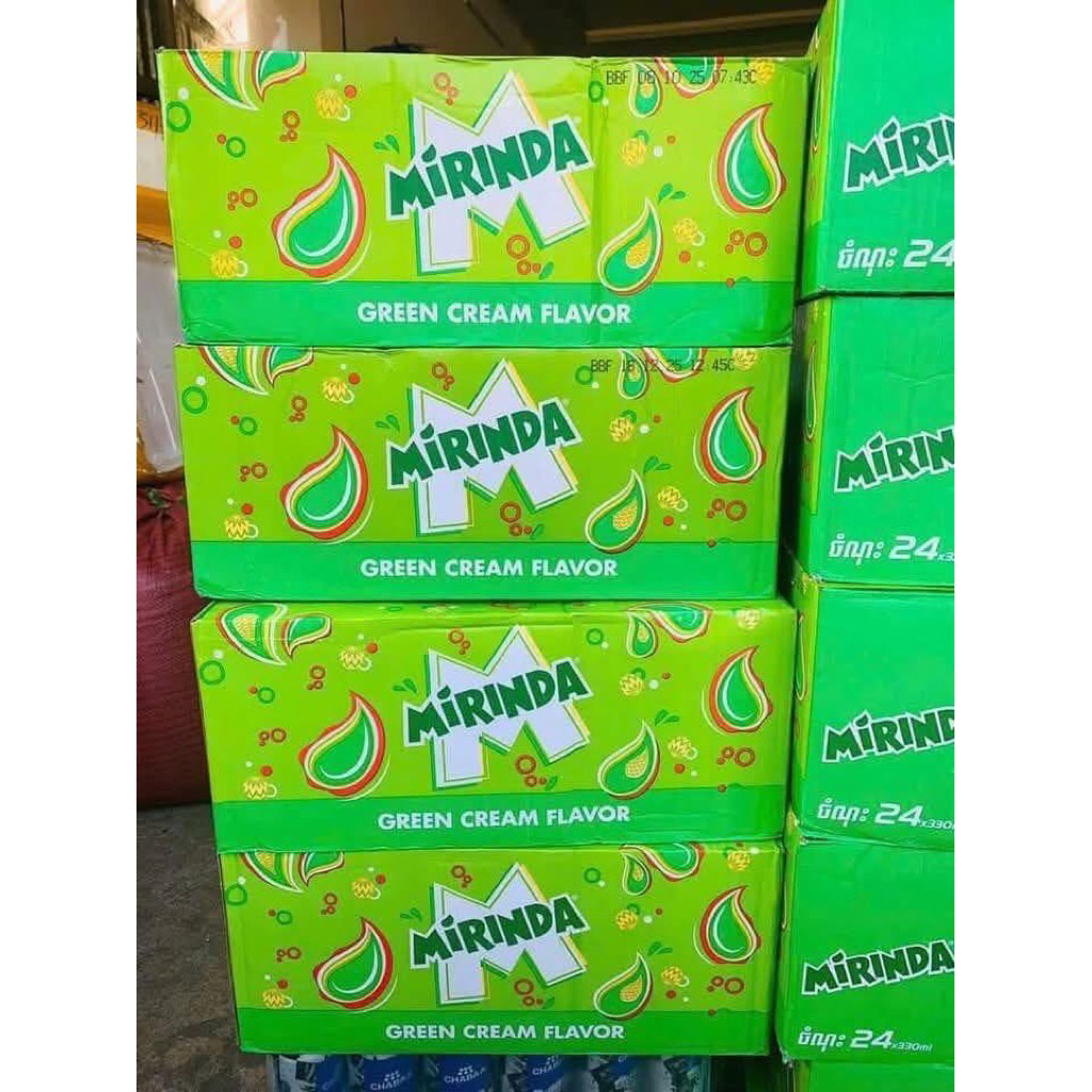 thùng 24 lon nước ngọt mirinda sodakem Thái Lan nội địa