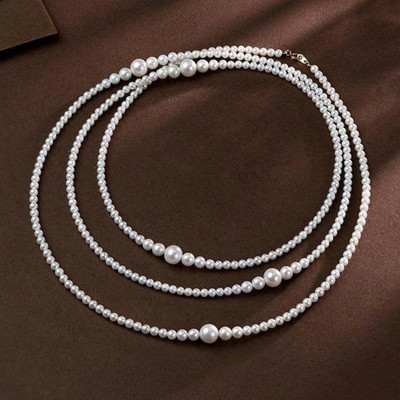Dây Cổ Ngọc Trai 4ly Độ Bóng 4A Tròn Đẹp Dài 140cm - Ngọc Trai Trường Thịnh