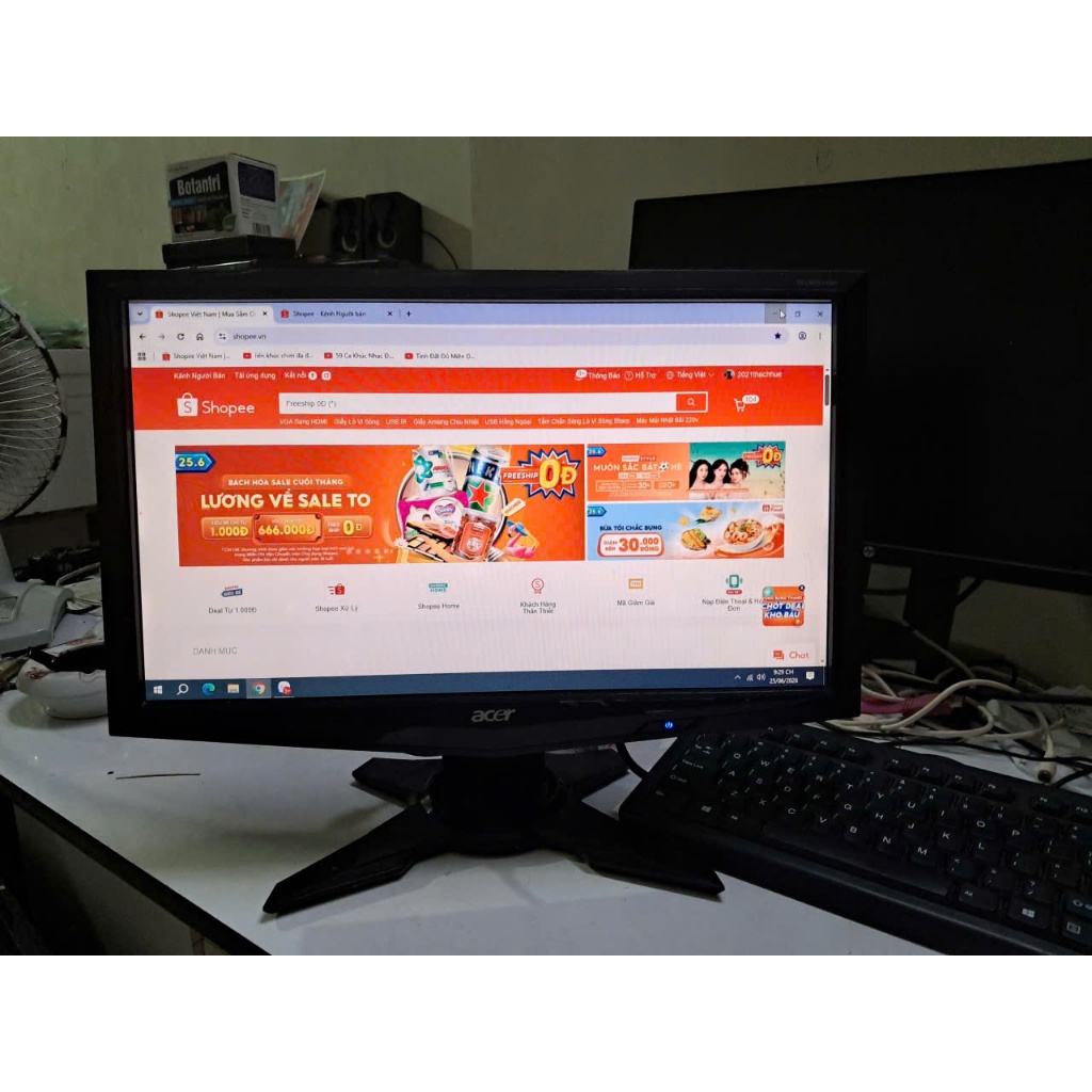 màn hình máy tính Aser 19,5 inch đã qua sử dụng - bán thanh lý - model: G195HQV