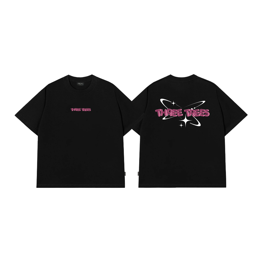 Áo thun Form Boxy " THREE TREES ORBIT GALAXY " Cotton Local Brand Unisex