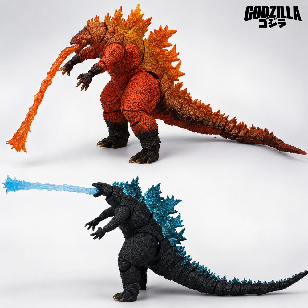Mô Hình Godzilla Lưng Xanh & Burning Godzilla PVC Cao Cấp – Figure Quái Thú Khổng Lồ