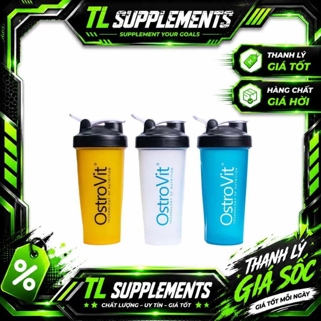 Bình Shaker Ostrovit - Shaker, Bình Nước Thể Thao, Dành Chạy Bộ, Tập Gym, Chơi Thể Thao