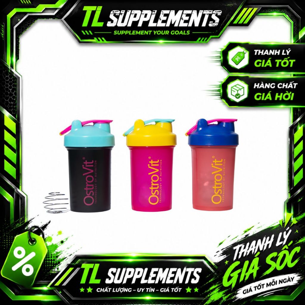Shaker Premium (400ml) - Shaker, Bình Nước Thể Thao, Dành Chạy Bộ, Tập Gym, Chơi Thể Thao