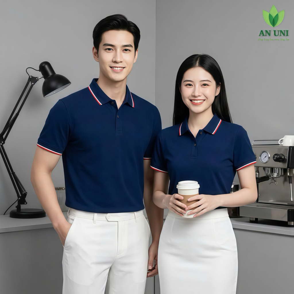 Áo Đồng Phục Polo Cao Cấp -Đồng Phục Công Ty, Nhà Hàng, Quán Cafe, Chất Vải Pique Mắt Chim(in logo i