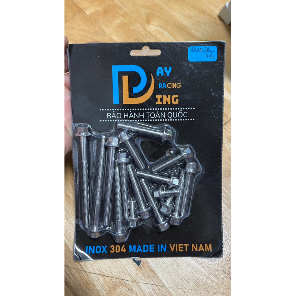 Bộ ốc lốc máy + ốc dàn áo inox 304 cho  Wave A100.Dream. Wave nhỏ ( Alpha/ Zx/ Thái 100,110 )