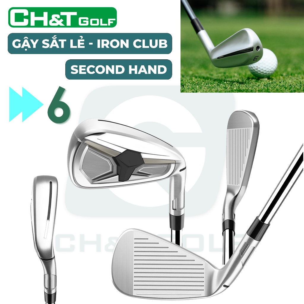 Gậy golf sắt, gậy sắt lẻ số 6 nhật cũ đã qua sử dụng, golf iron TaylorMade, Callaway,... chất lượng